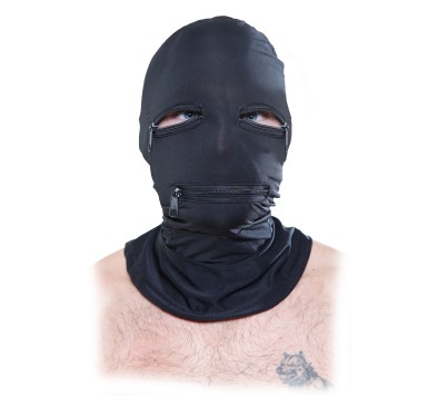 Maska-FF BLACK ZIPPER FACE WOOD